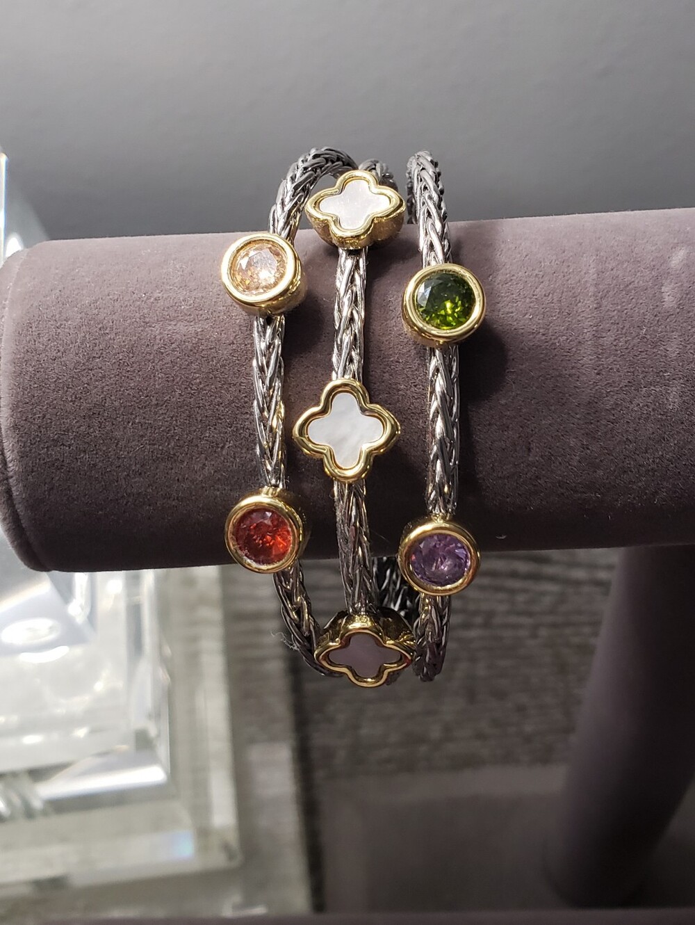 Silvertone Twisted Cable Cuff Bracelet